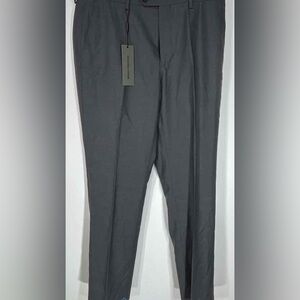 NWT Spier And Mackay Grey 100% Wool Contemporary Travel Trousers 34x32.